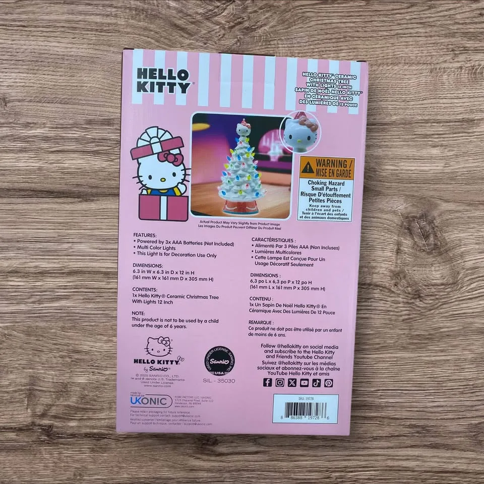 Hello Kitty Ceramic Christmas Tree 12 Inch image indicator(3)