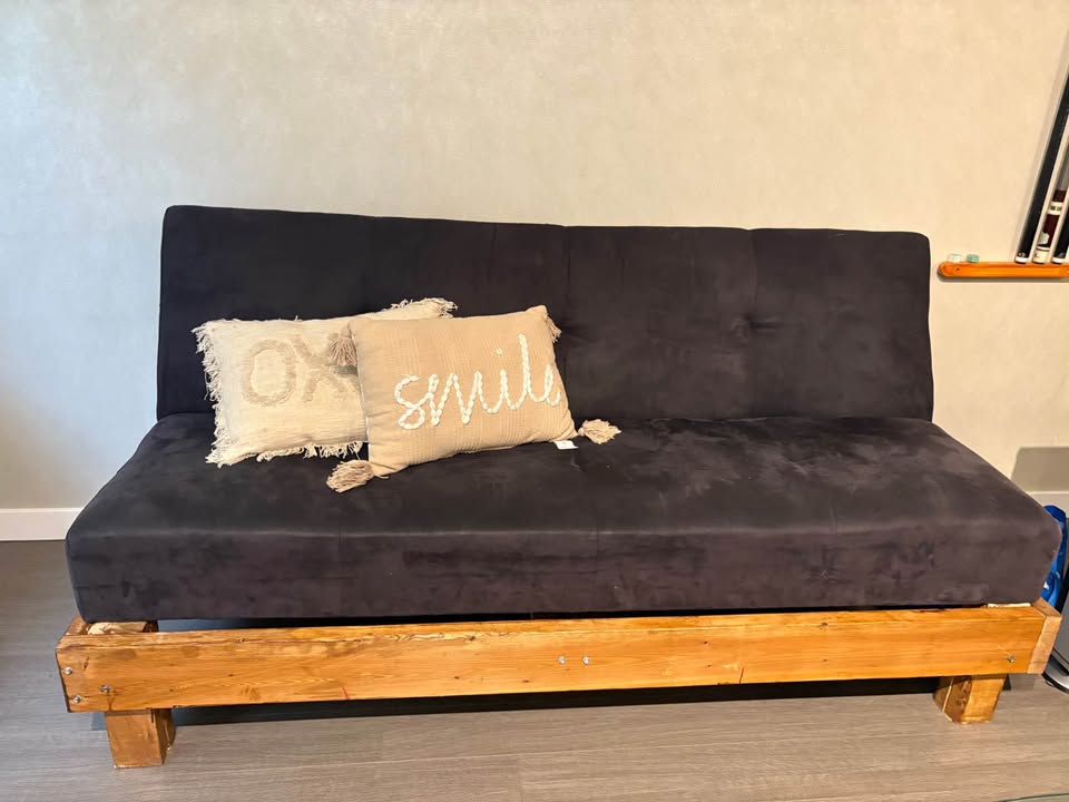 Wood Frame Sofa Bed - photo 2