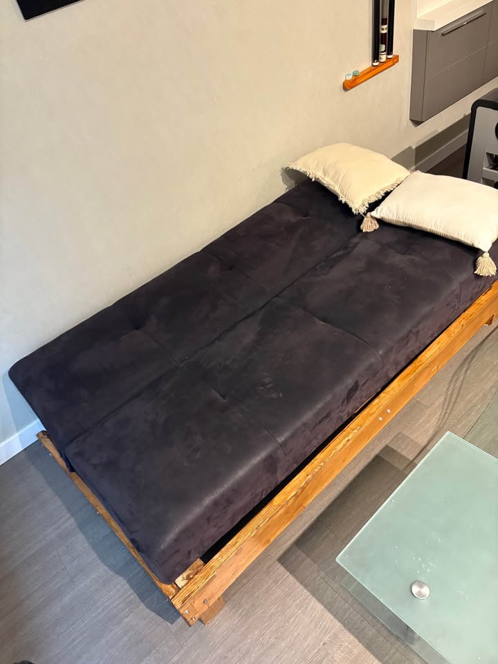 Wood Frame Sofa Bed - photo 3