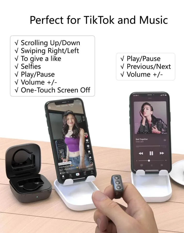 TikTok Scrolling Ring, Bluetooth Page Turner image indicator(2)
