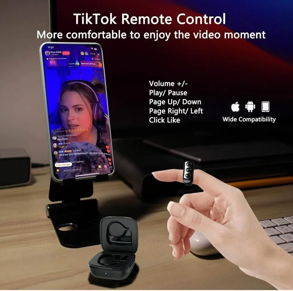 TikTok Scrolling Ring, Bluetooth Page Turner image indicator(3)