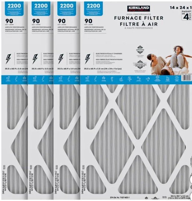 Brand new 4 pack of 14x24x1 air filters from Costco