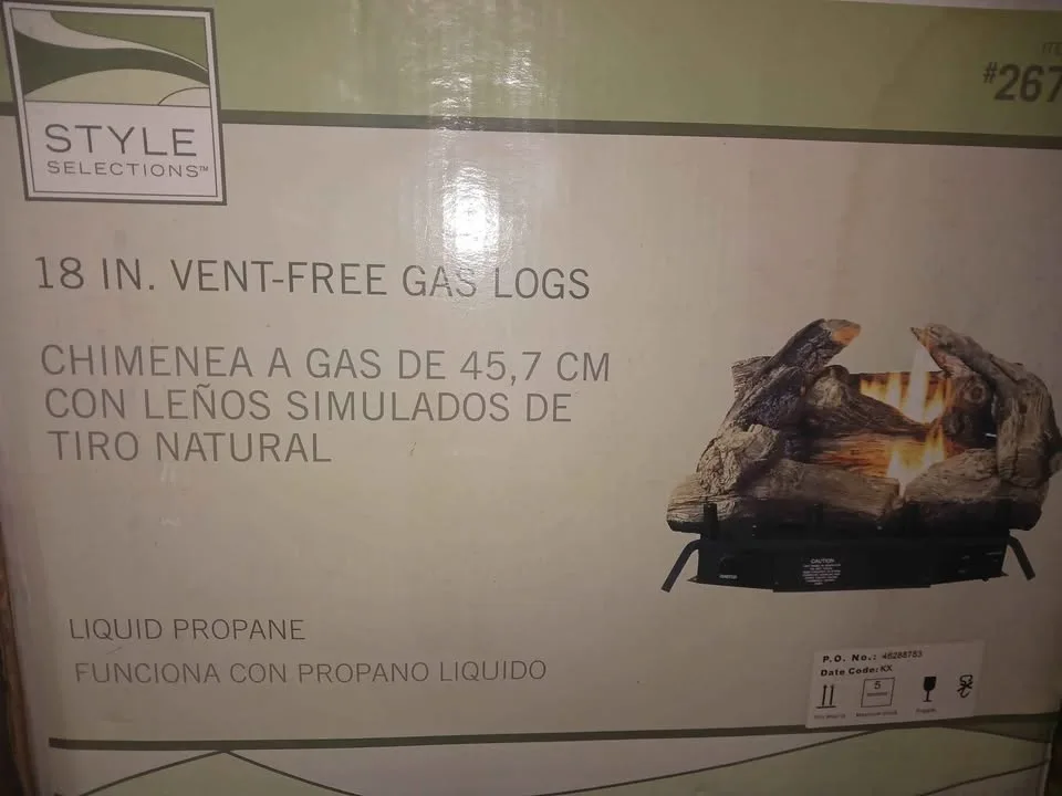 Ventless Propane Gas log fire place image indicator(3)