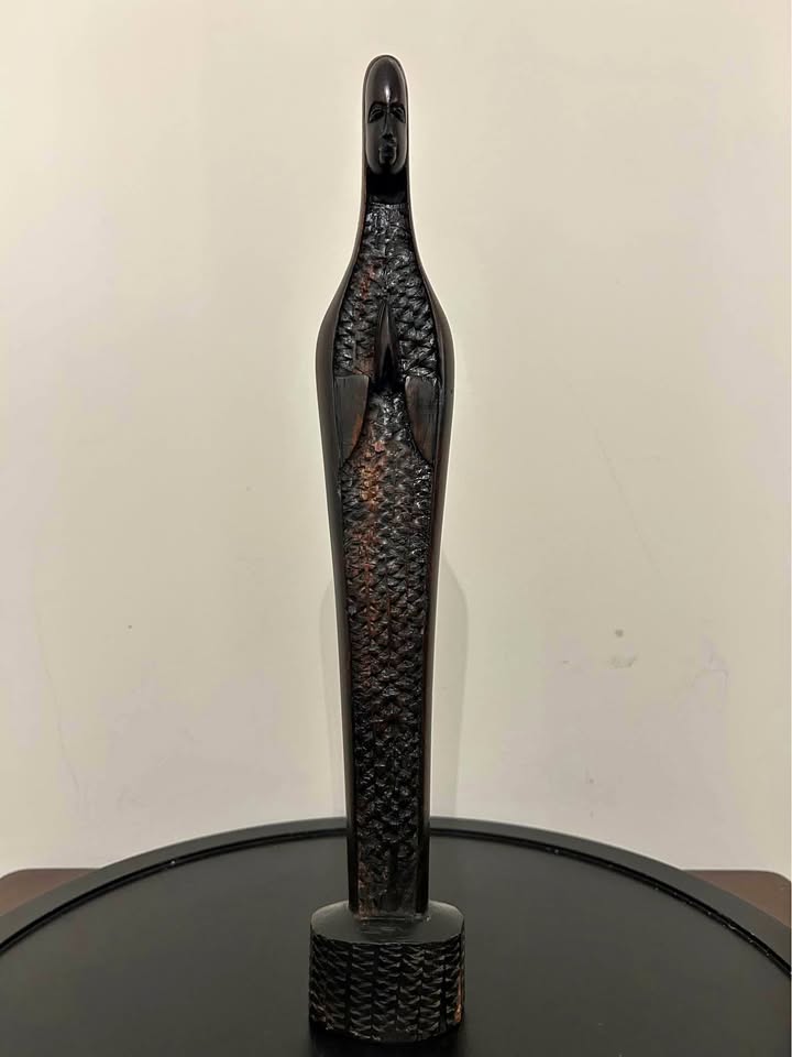 Vintage Hand-Carved Wooden Sculpture