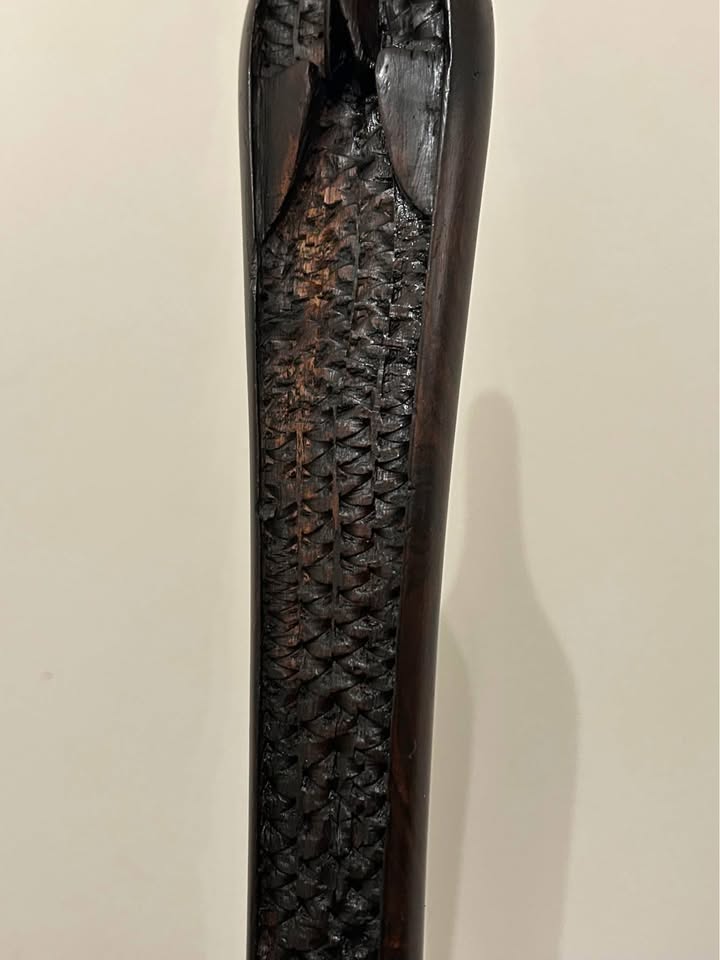 Vintage Hand-Carved Wooden Sculpture - photo 4