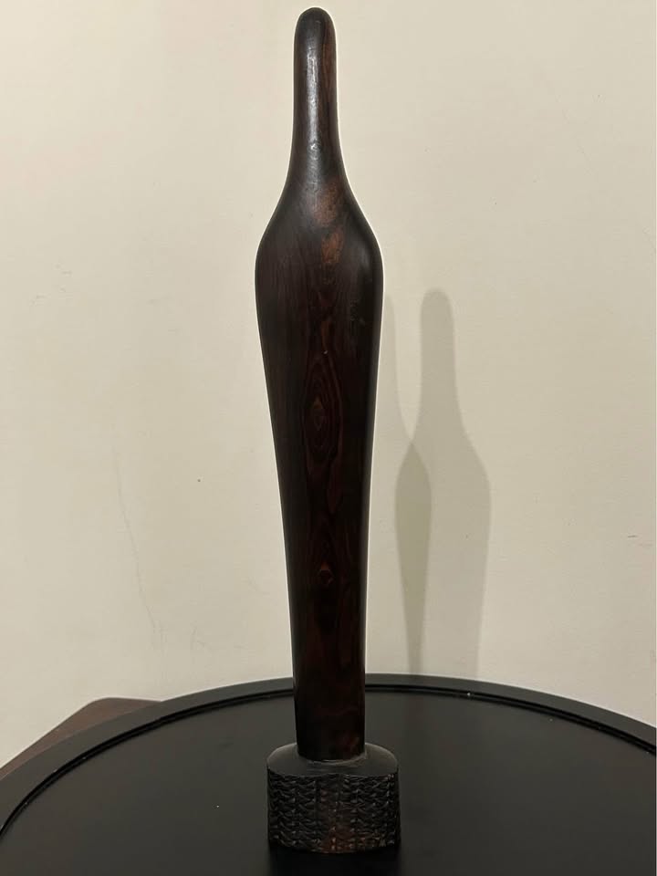 Vintage Hand-Carved Wooden Sculpture - photo 5