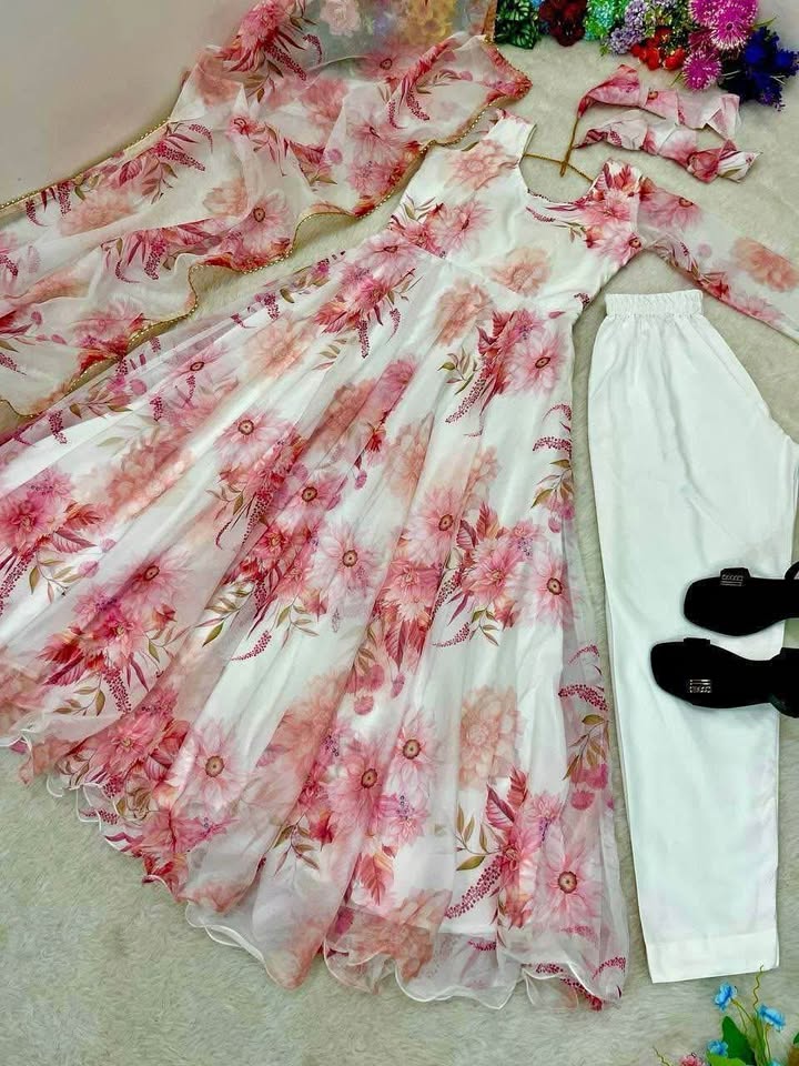 Floral anarkali suit/dress