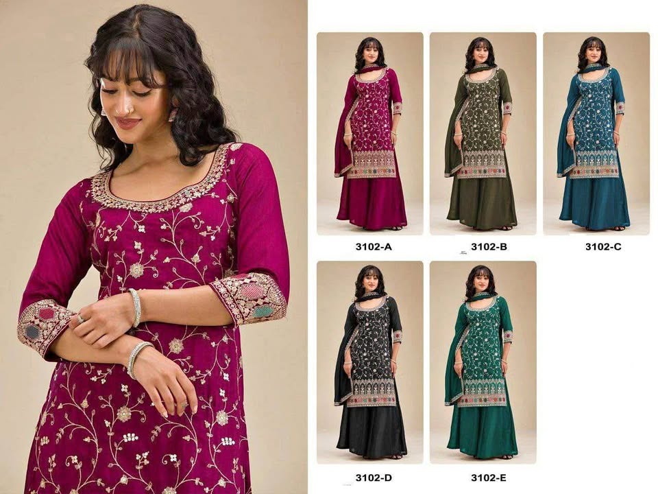 Partywear suits upto size 54 ( plus sizes )