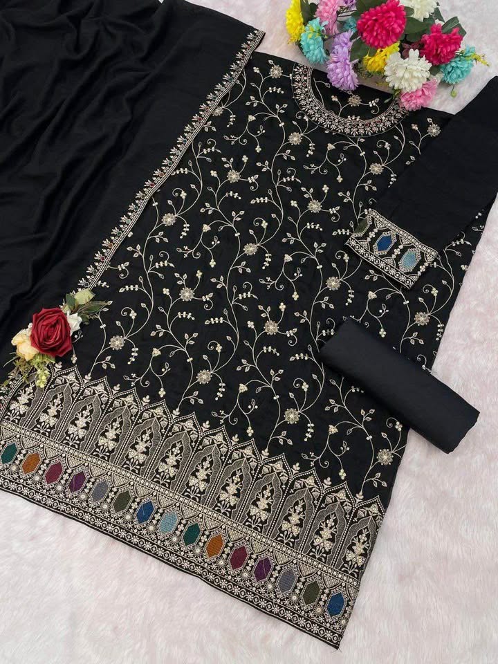 Partywear suits upto size 54 ( plus sizes ) - photo 5