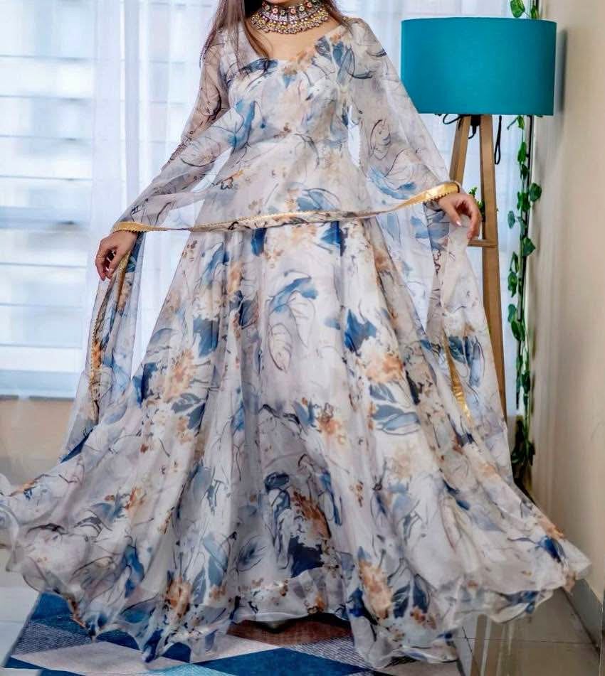 Floral anarkali suit
