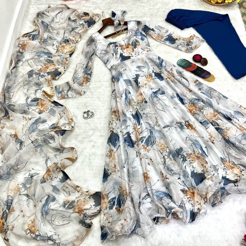 Floral anarkali suit - photo 4
