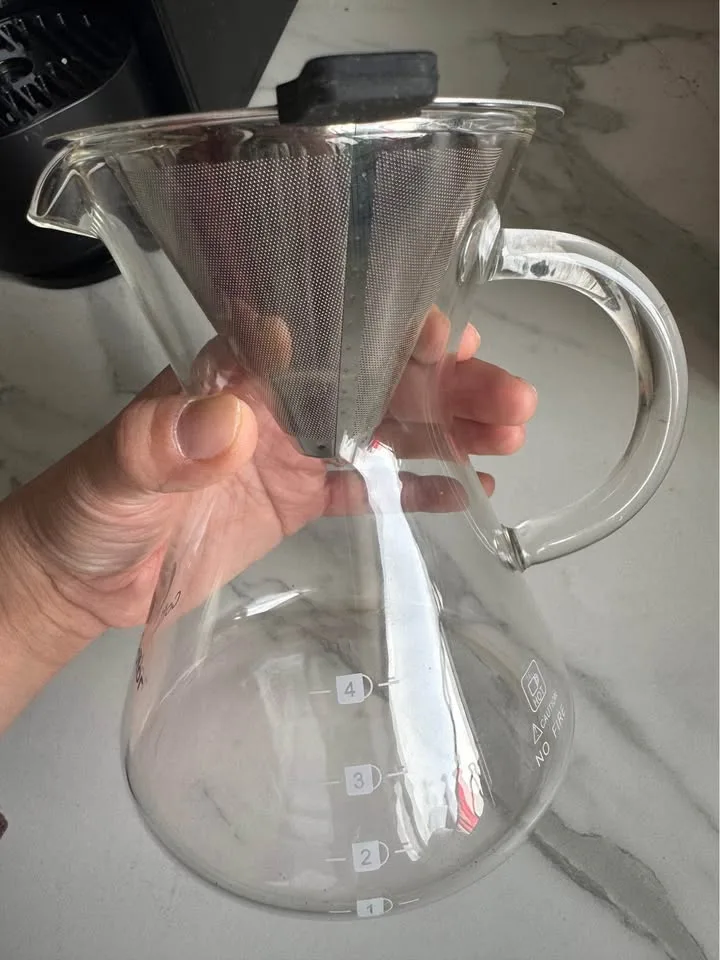 Pour Over Coffee Maker - 400ml Borosilicate Glass image indicator(7)