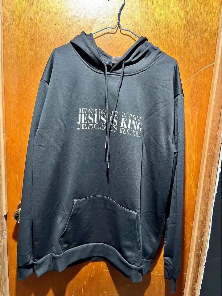 JESUS IS KING – XXL Christian Hoodie thumbnail