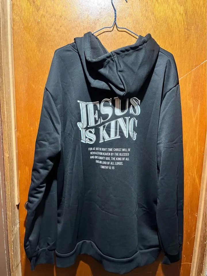 JESUS IS KING – XXL Christian Hoodie image indicator(2)
