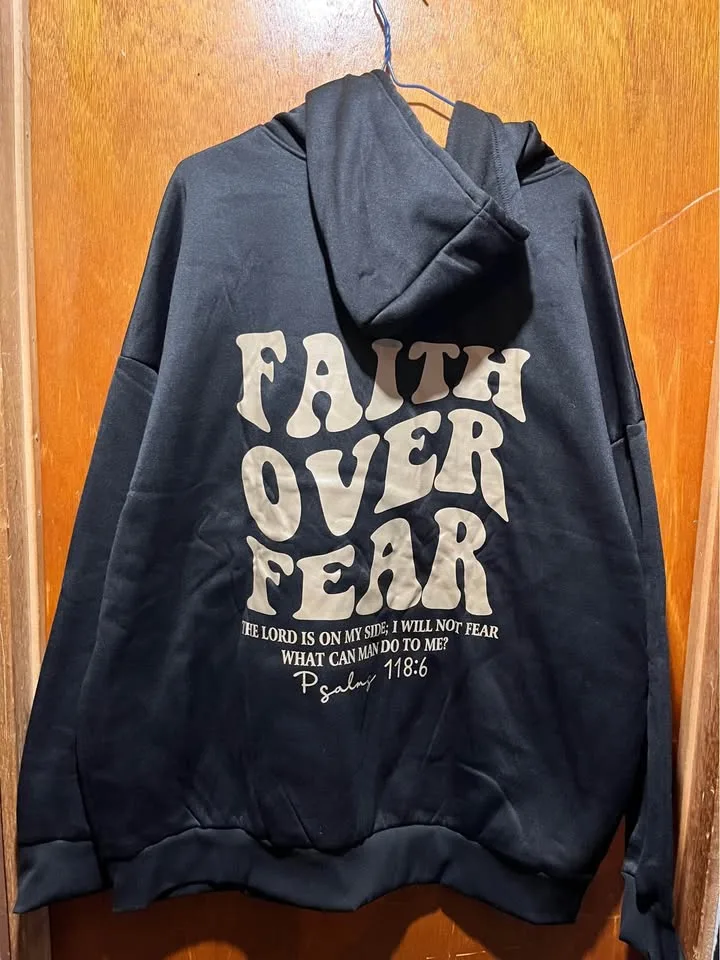 FAITH OVER FEAR — 3XL Christian Sweater image indicator(2)
