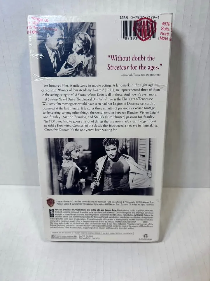 Sealed Vintage VHS — A Streetcar Named Desire image indicator(4)