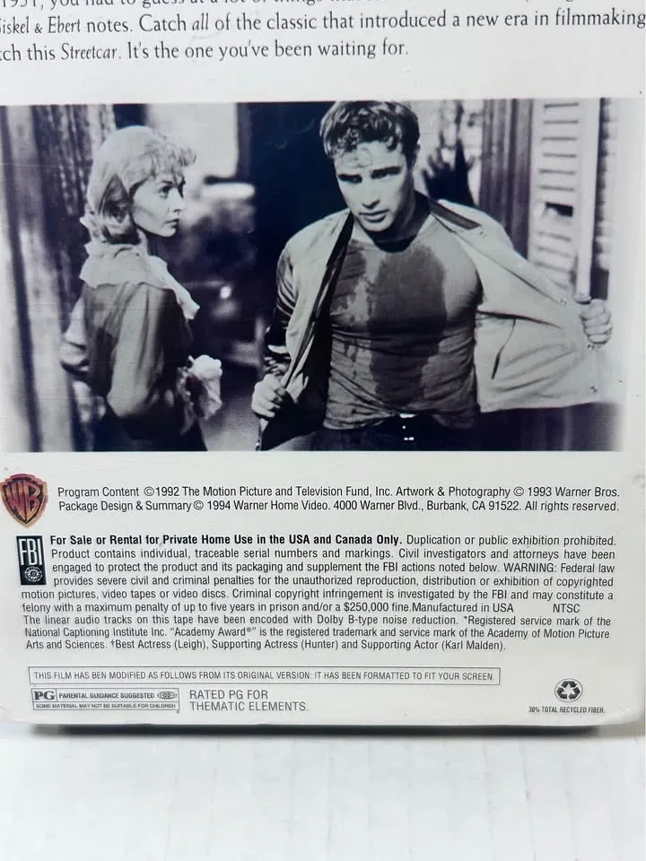 Sealed Vintage VHS — A Streetcar Named Desire image indicator(5)