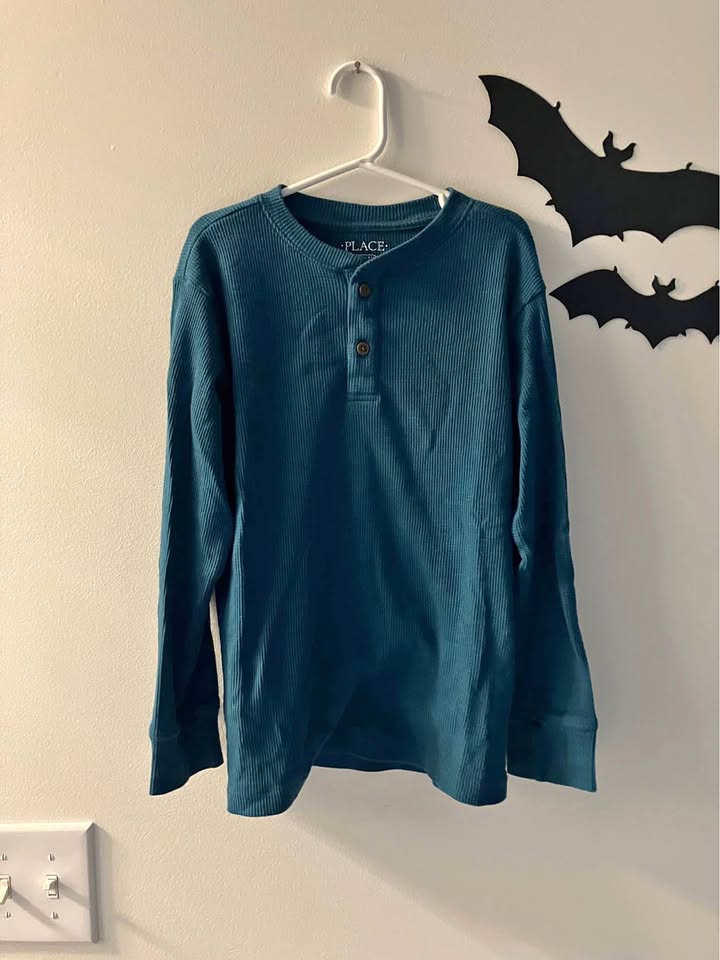 Boys Long Sleeve Waffle Shirt Children’s Place Size Medium (7/8)