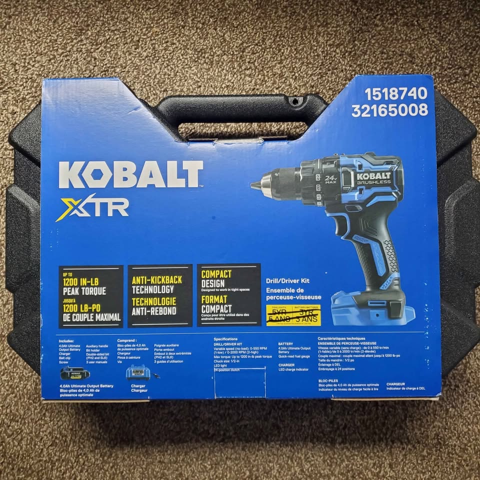 Kobalt 24V Cordless Drill 2 Batteries - photo 2