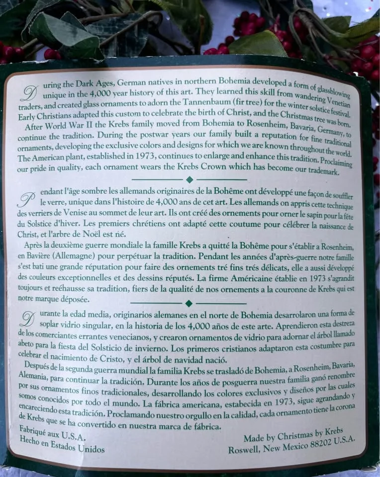 Vintage Ornaments - Blown Glass Gold Silver Glitter image indicator(8)