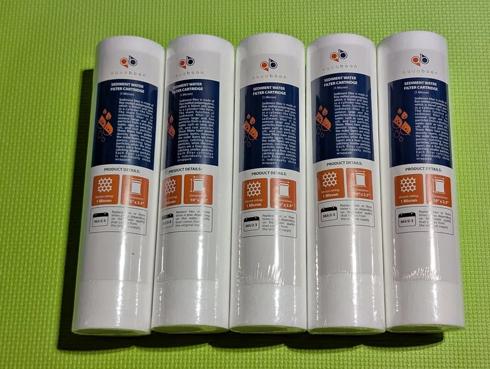 Aquaboon 1 Micron Sediment Filter Cartridge 5-Pack thumbnail