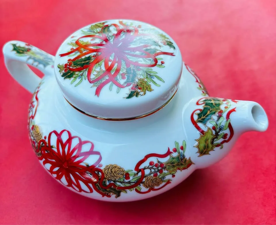 Christmas Garland Teapot Vintage 1994 Andrea by Sadek image indicator(6)