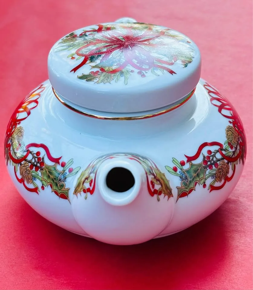 Christmas Garland Teapot Vintage 1994 Andrea by Sadek image indicator(7)