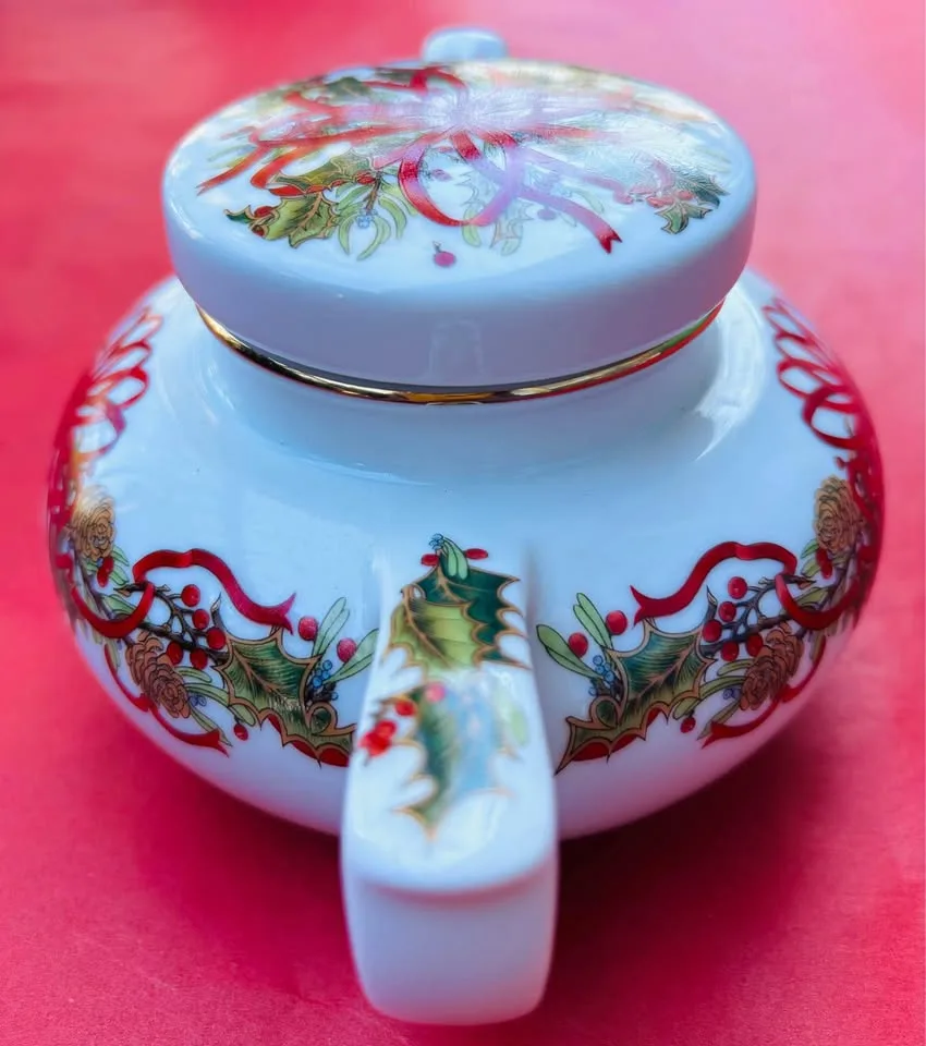 Christmas Garland Teapot Vintage 1994 Andrea by Sadek image indicator(8)