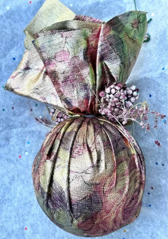 Tapestry Fabric Wrapped Glass Ornament New image indicator(7)