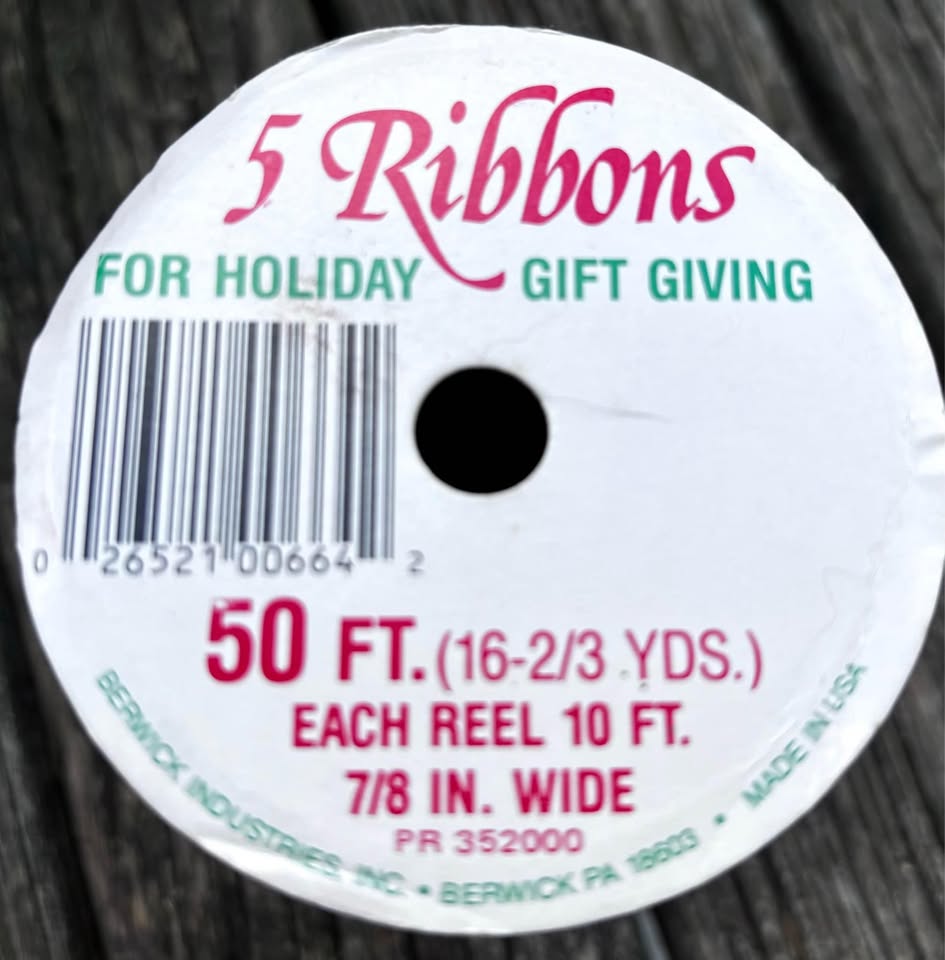 Holiday Ribbon Five 10 Ft. Rolls Blue / White / Gold New - photo 4