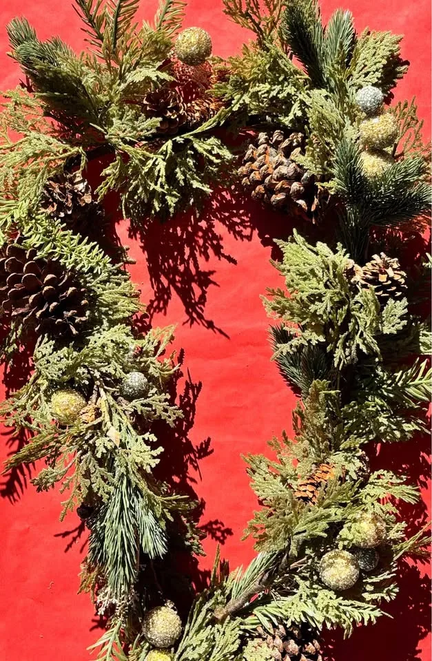 Faux Pine & Spruce Garland Like New image indicator(4)