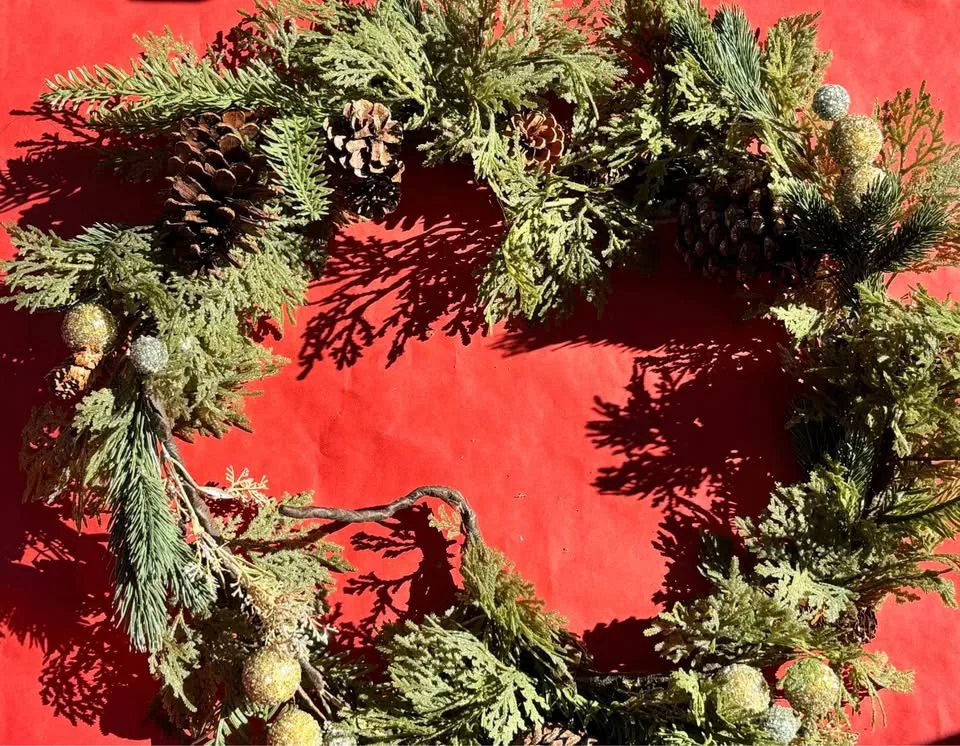 Faux Pine & Spruce Garland Like New image indicator(5)