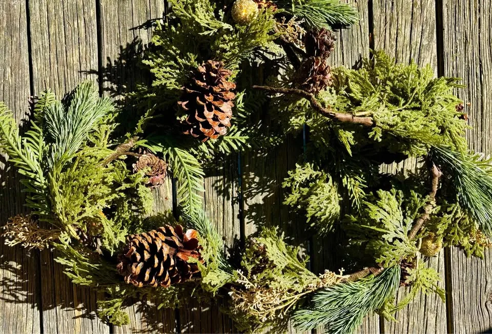 Faux Pine & Spruce Garland Like New image indicator(6)