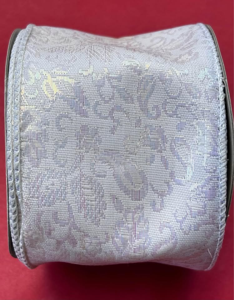 Wired Ribbon / Garland Iridescent White New - photo 3