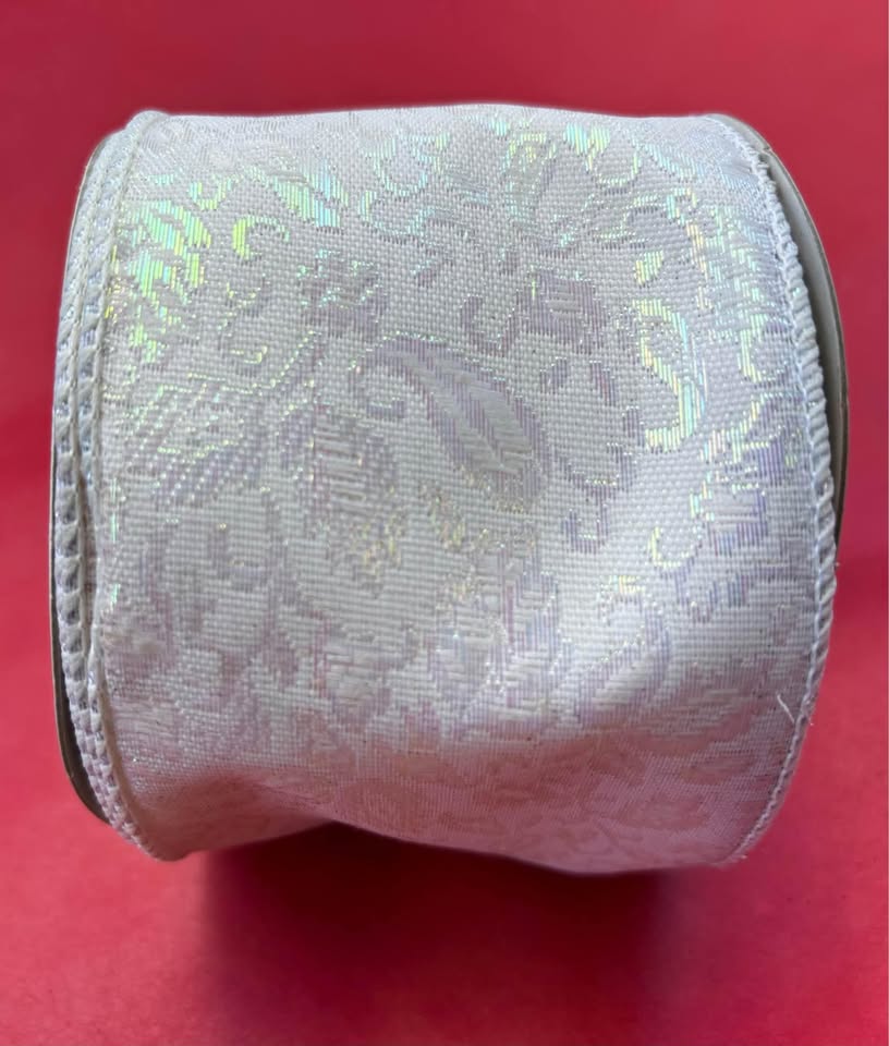 Wired Ribbon / Garland Iridescent White New - photo 5