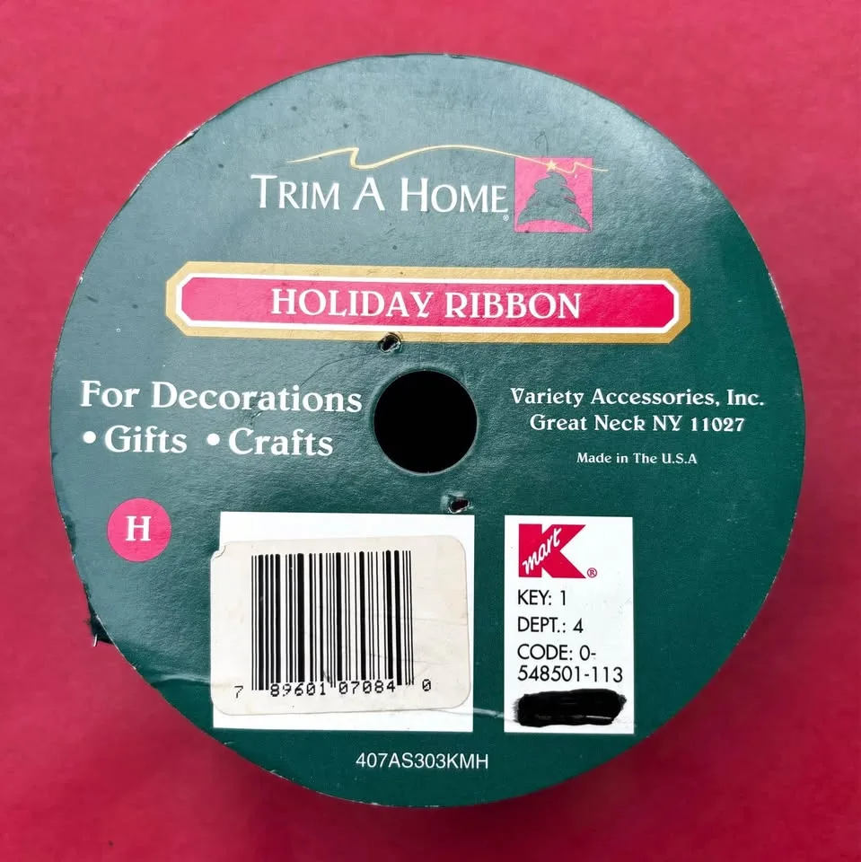 Wired Velvet Ribbon Patterned Hunter Green New image indicator(4)