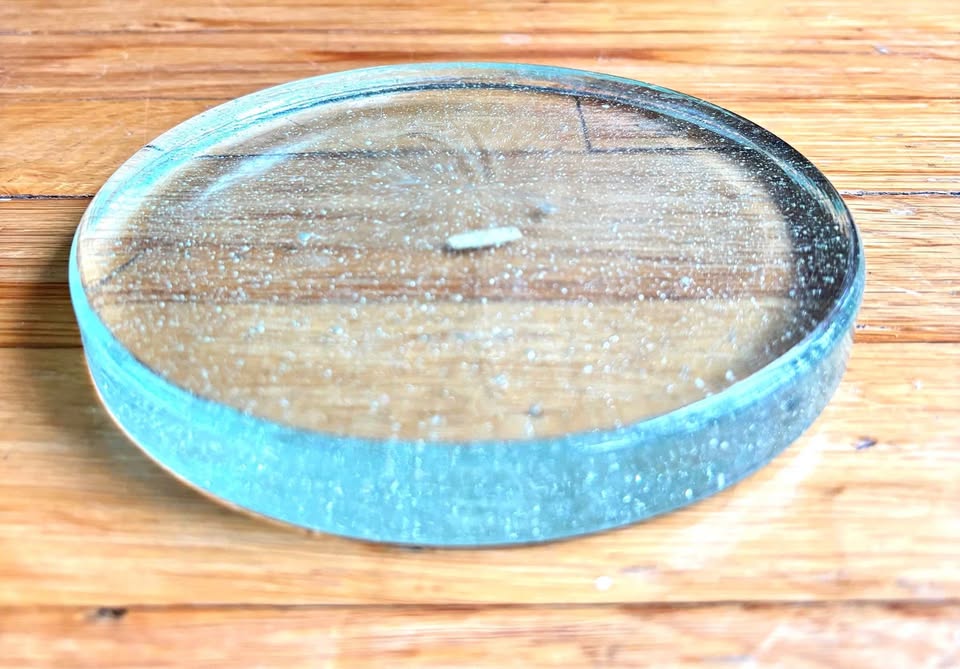 Glass Pillar Candle Base Like New / Never Used