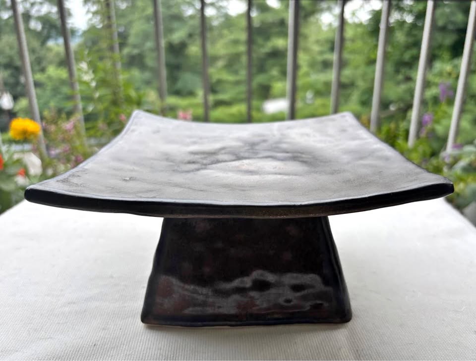 Bronzed Sculptural Candle Holder - 2 Available