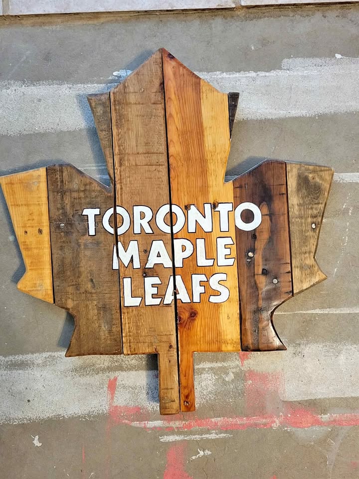 Toronto maple leafs handmade wooden sign