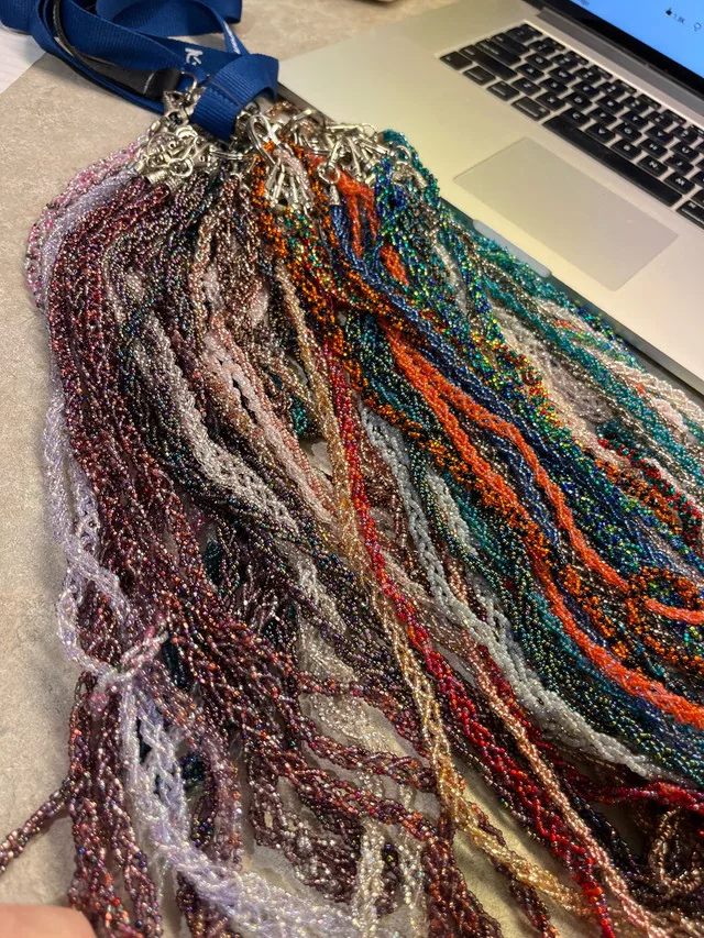 Beaded Lanyard 60 available, handmade. thumbnail