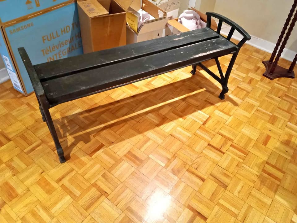 Wrought Iron and Wood bench