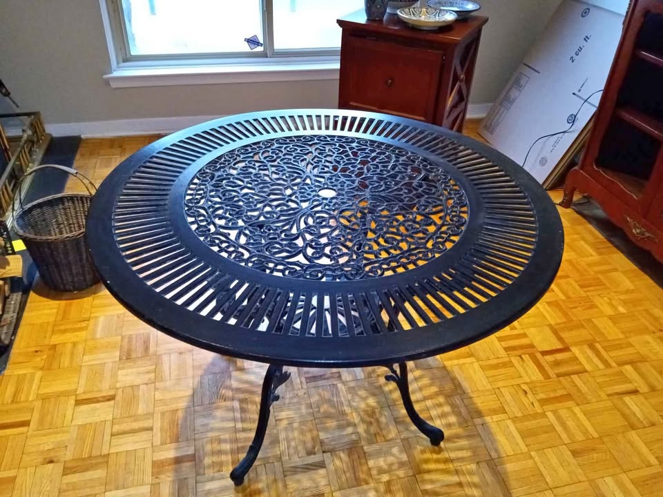 Circular Wrought Iron Table 42" Diameter