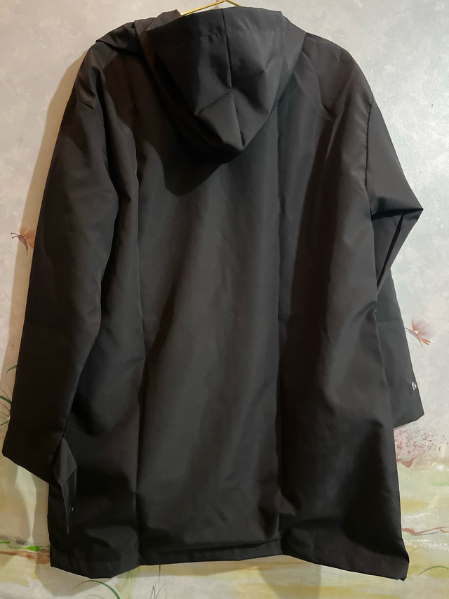 Black Hooded Trench Coat! Size XL - photo 3