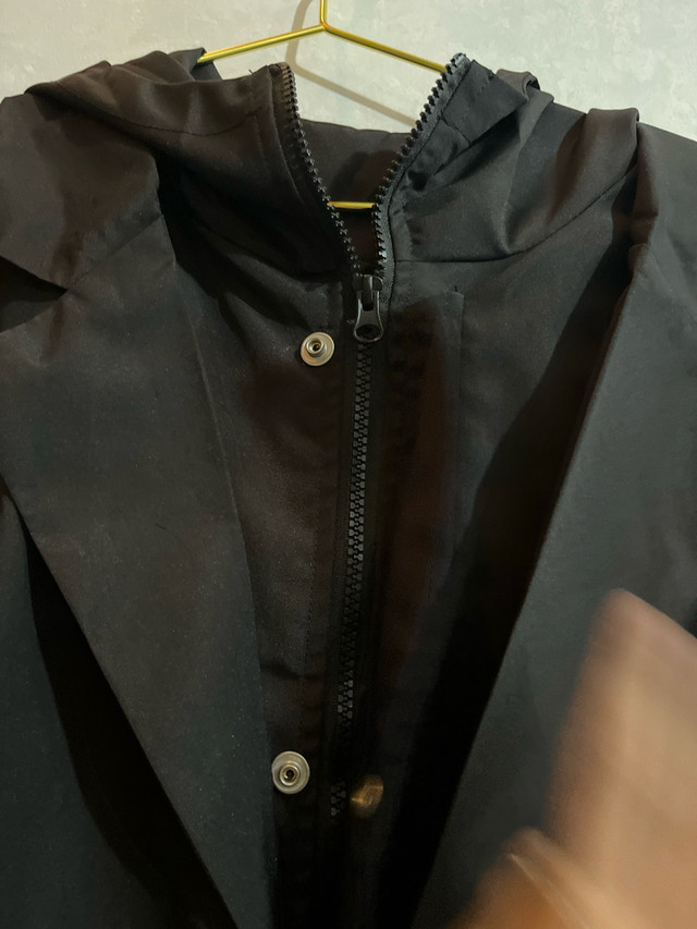Black Hooded Trench Coat! Size XL - photo 5
