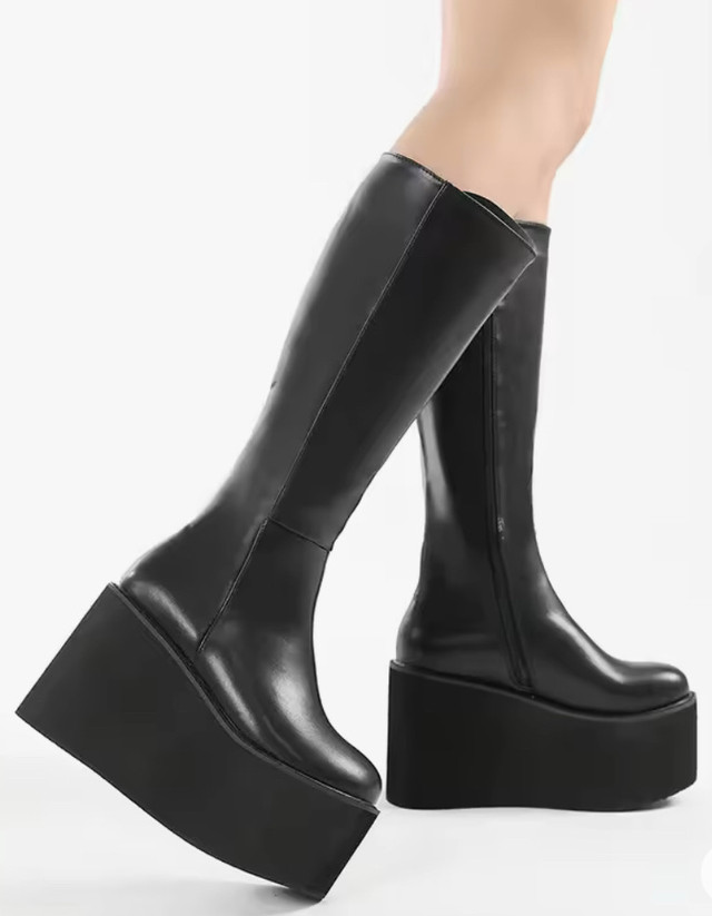 Platform Knee High Boots! Size 8 - photo 3