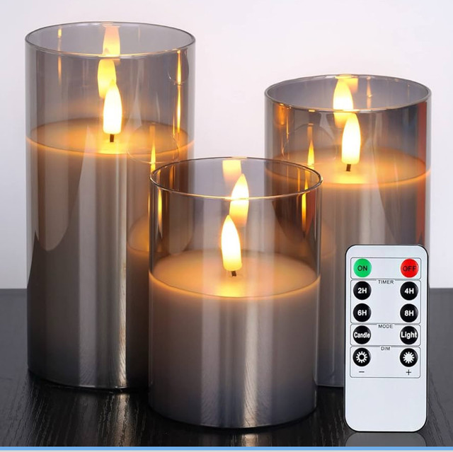 LED Flameless Candles! Grey
