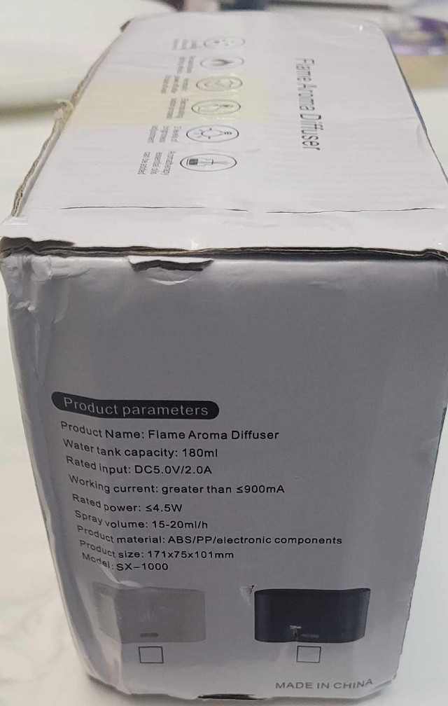 Flame Aroma Diffuser, Black - photo 4