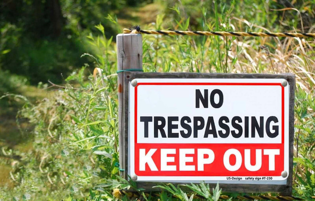 No Trespassing Sign - photo 2