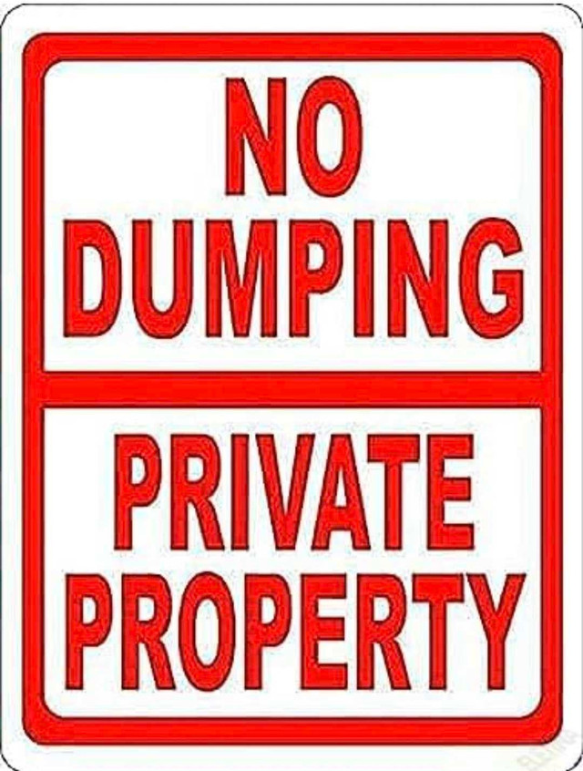 No Dumping Private Property Sign - photo 2