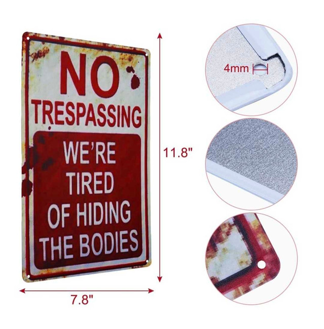 No Trespassing Metal Sign, Funny Signs - photo 2